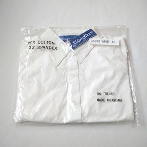 Ship 'n Shore Cotton Stretch Button Shirt NWT